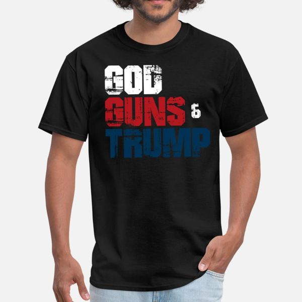 

god guns & trump. us 2020 election. pro republican t shirt men customized short sleeve s-xxxl leisure anti-wrinkle comical spring autumn