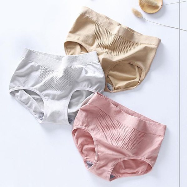 

women's panties okwish 4pc women underwear breathable ladies briefs high waist padded body shaper seamless cotton slimming lingerie, Black;pink