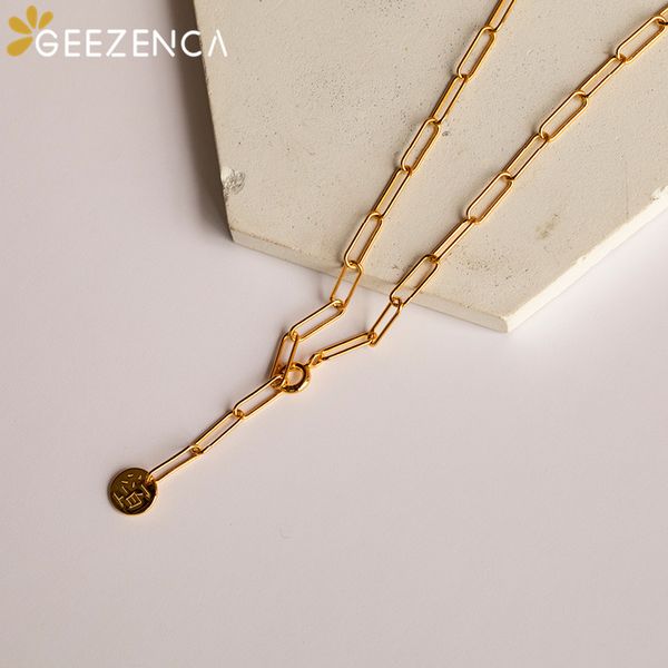 

925 sterling silver choker necklace gold-plated platinum-plated necklace fine jewelry for women original design simple trendy
