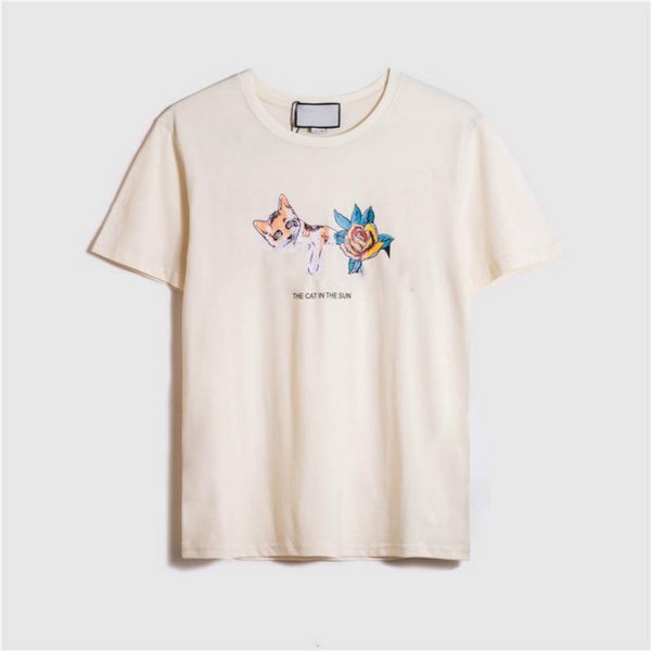 

gui italy mens casual t shirts mens tees sell summer casual cat prined t shirt men & women short shirts tees 2020 high quality, White;black