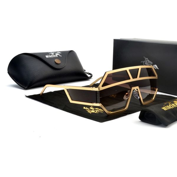 

one piece black sunglasses for men women 2020 hollow frame flat sun glasses female retro alloy flat shades fml, White;black