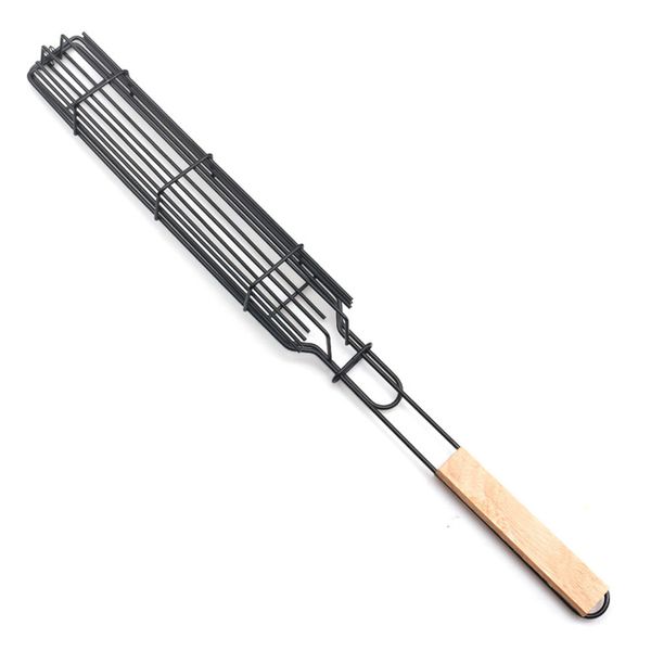 

non stick rotary lid accessories picnic grill basket outdoor barbecue mesh tool