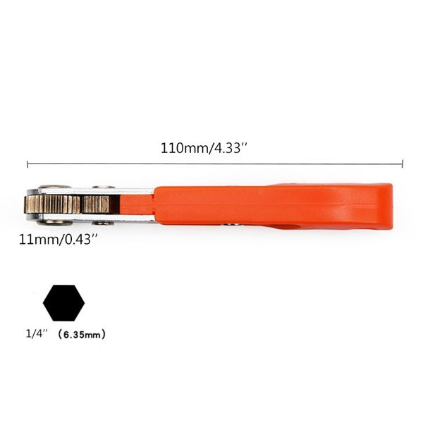 

mini magnetic ratchet wrench 1/4\"(6.35mm) hexagon torx bidirectional control a69e