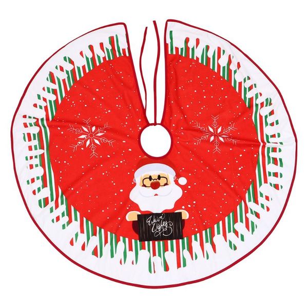 

90cm pretty christmas theme round printing tree skirt xmas tree ornaments