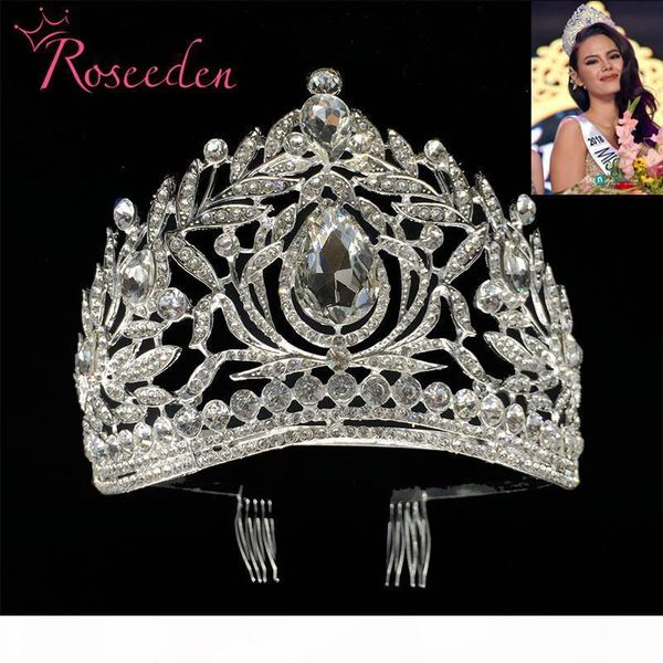 

miss universe philippines crown tiara classic silver rhinestone wedding bridal tiara re998 c18112001, Slivery;golden