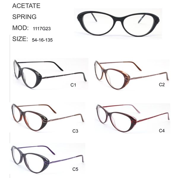

2020 acetate frame cat eye glasses frame clear lens women brand eyewear optical frames myopia nerd eyeglasses 10pcs/lot, Black