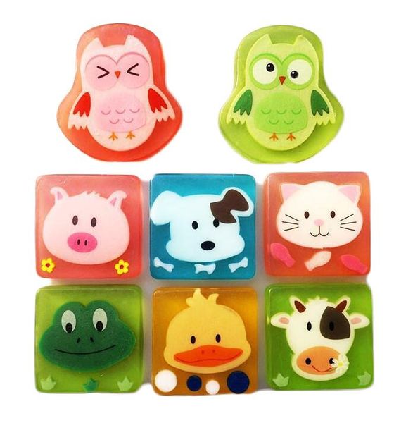 

liu 100% natural children cartoon oil handmade soap portable bath