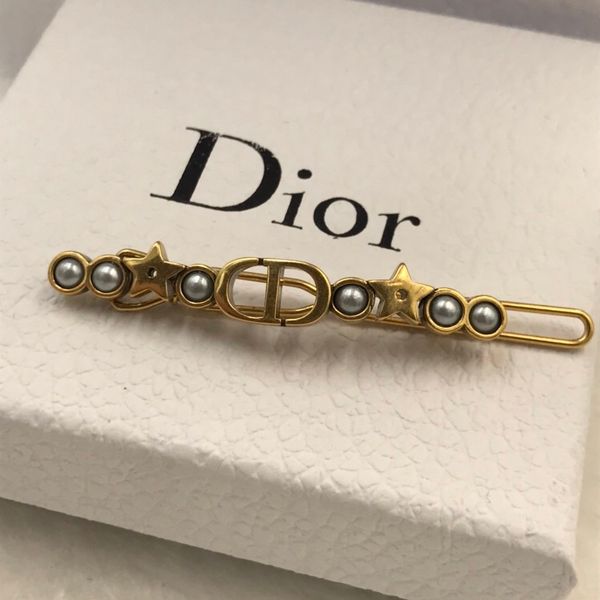 

explosive fashion letter hollow diamond designer hairpin luxury designer jewelry women hairpin with box r2, Golden;silver