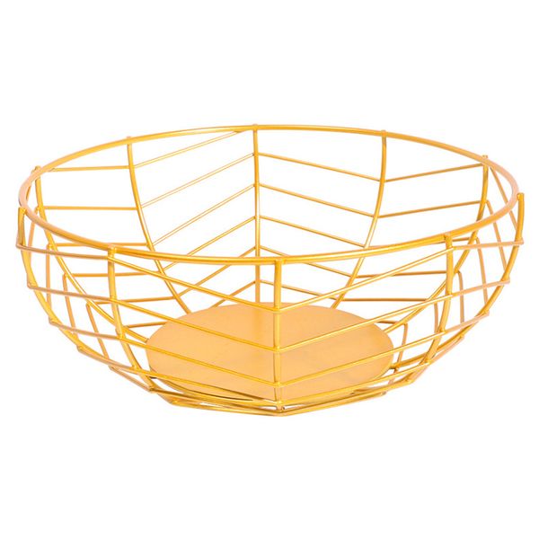 

bread home storage holder bedroom wrought iron snacks hollowed out fruit basket