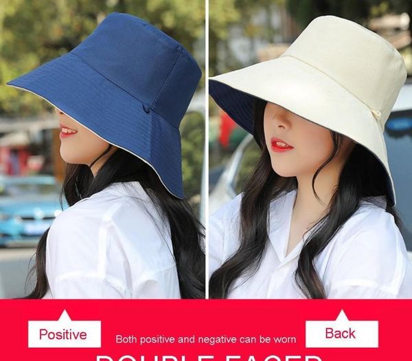 

dual side женщины мода открытого anti-uv большого брим fisherman hat ковш безопасность visor щит стоп летучий кос, Blue;gray