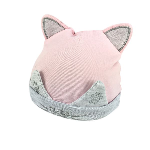 

2020 newborn hat spring autumn winter 0-3 months baby cotton baby hat newborn 1 male 2 female baby full moon 4 set of hats, Blue;gray