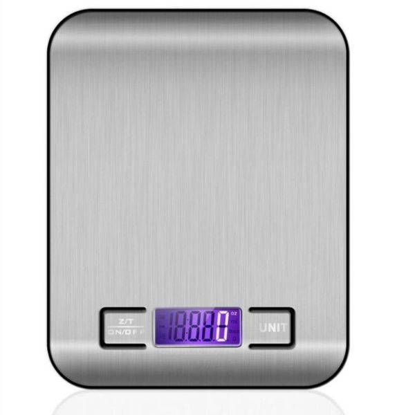 

household scales stainless steel kitchen scale electronic weighing 5kg 10kg measuring tool slim lcd digital