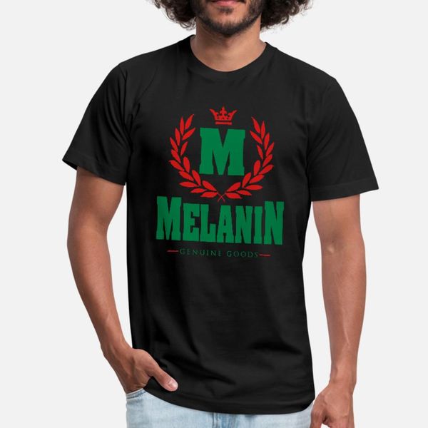 

melanin t shirt men custom cotton round collar costume interesting breathable summer outfit shirt