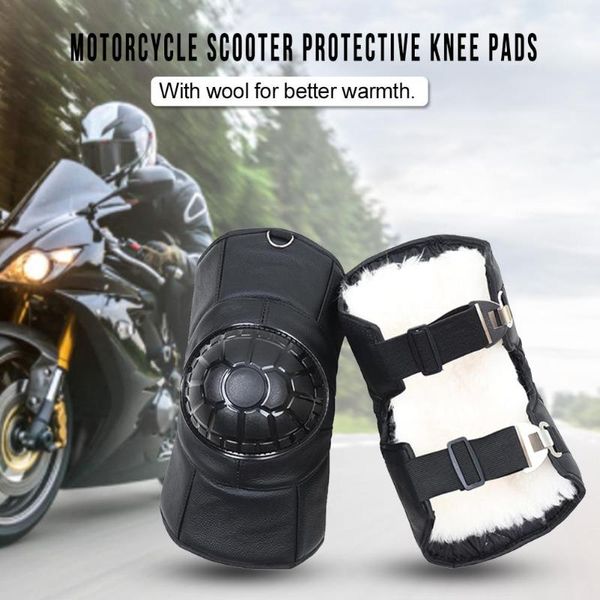 

motorcycle wool knee pads scooter warm shatter-resistant thick windproof cold leggings riding gear equipment protective kneepad