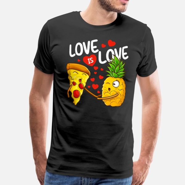 

pineapple pizza love is love t shirt men designing tee shirt euro size s-3xl standard gift breathable spring autumn unique shirt