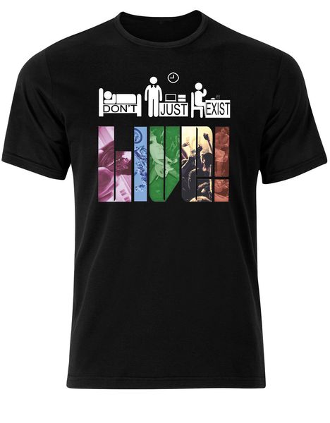 

2019 new short dont just exist live motivational heroes carpe diem mens tshirt tee ae06 short tee 100% cotton tee shirt