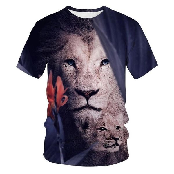 

lion cool mens animal 3d print shirts funny anime harajuku men clothing