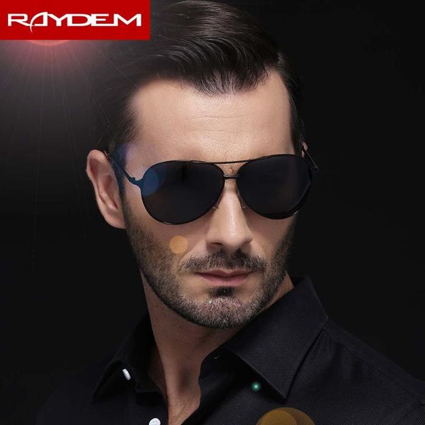 

raydem design pilot polarized sunglasses men vintage oversized metal frame driving sunglasses male goggles, White;black