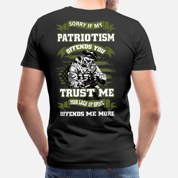 

sorry if my patriotism offends t shirt men character tee shirt s-xxxl outfit fitness breathable spring standard shirt