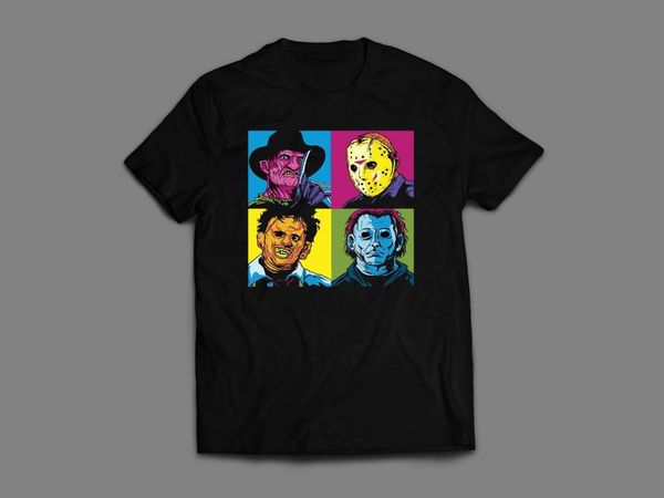 

horror movie killers pop art * myers, кожаное, джейсон, крюгер мода 2019 дизайн бренда футболки повседневная прохладный зеленый t shirt