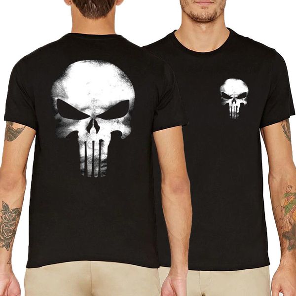 

the punisher skull ghost men's t-shirt slim shirt sports casual s-3xl summer fashion men casual tees novelty t shirts