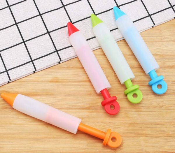 

1pc silicone writing pen chocolate decorating tools cake tools cream cup cookie icing piping pastry nozzles kitchen gadgets