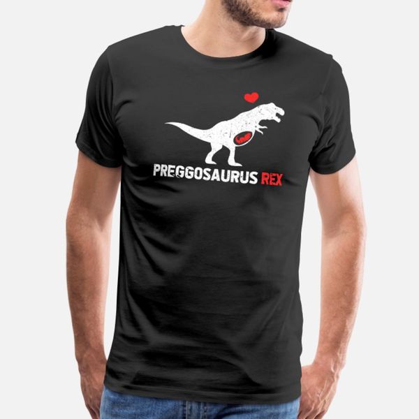 

preggosaurus rex pregnancy announcement t shirt men knitted short sleeve plus size 3xl clothing fitness breathable spring autumn shirt