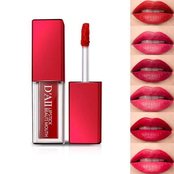 

new 1pc lips makeup 6 colors liquid lipstick mirror surface lip gloss tint lasting moisturizing non-stick cup lip glaze