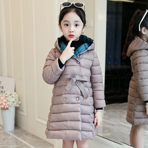 

2020 down baby teenage warm clothes thick coats for girls fashion winter long jackets kids outerwear clothing c0924, Blue;gray