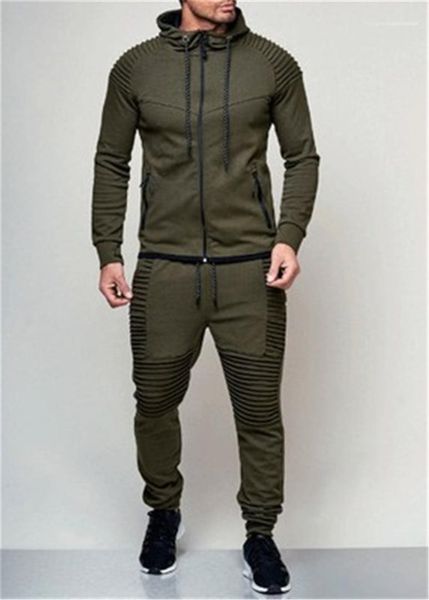 

shirts clothing solid color cardigan men set zipper hoodies pants sets male tracksuit men casual slim fit sportswear male sweat, Gray