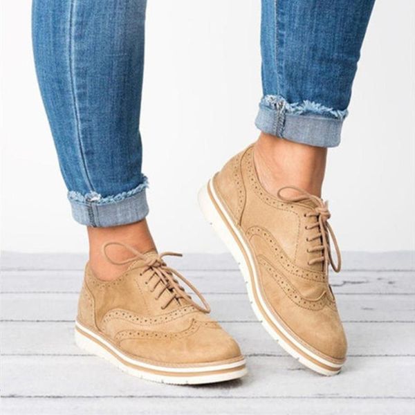 

размер плюс 35-43 женщин плоских полых платформ обуви оксфорды british style ladies creepers броги женской зашнуровать обувь, Black