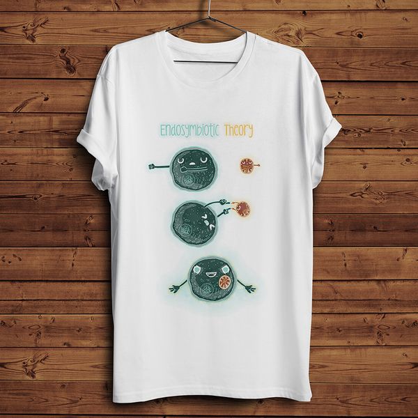 

the microbe endosymbiotic theory funny t shirt men summer new white casual homme cool geek tshirt