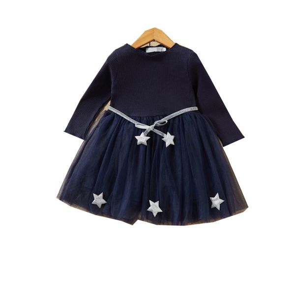 

new girls dress spring casual ruffles a-line striped full sleeve kids dress for 3t-7t autumn letter vestido, Red;yellow