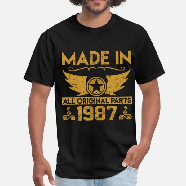 

made in 1987 33.png t shirt men printed tee shirt size s-3xl natural graphic fashion summer novelty shirt, White;black