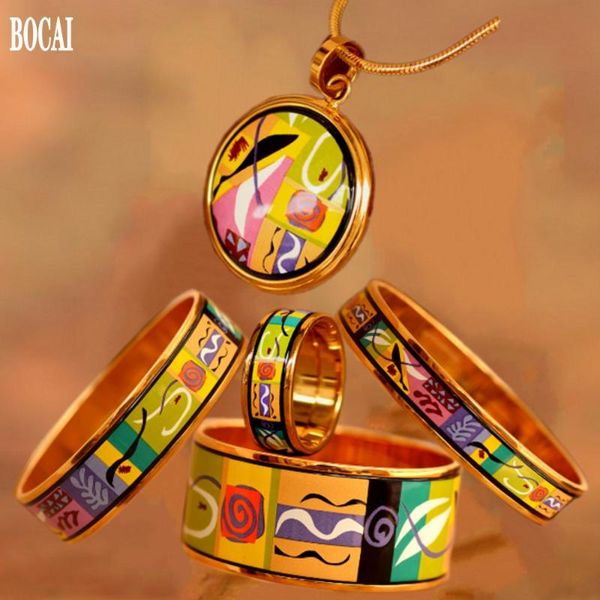 

2020 new jewelry fashion cloisonne high temperature firing oval closed mouth female bracelet enamel jewelry sea beast, Black