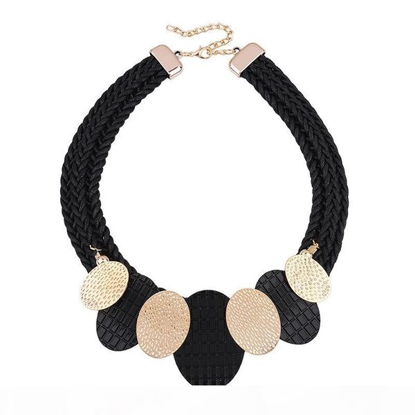 

wholesale vintage metal black statement necklace women maxi choker necklace collar mujer collier collares kolye ketting jewelry, Golden;silver