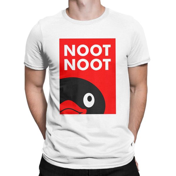 

нут нут pingu t shirt men pure cotton vintage футболка crewneck мультфильм майка с коротким рукавом одежда печать
