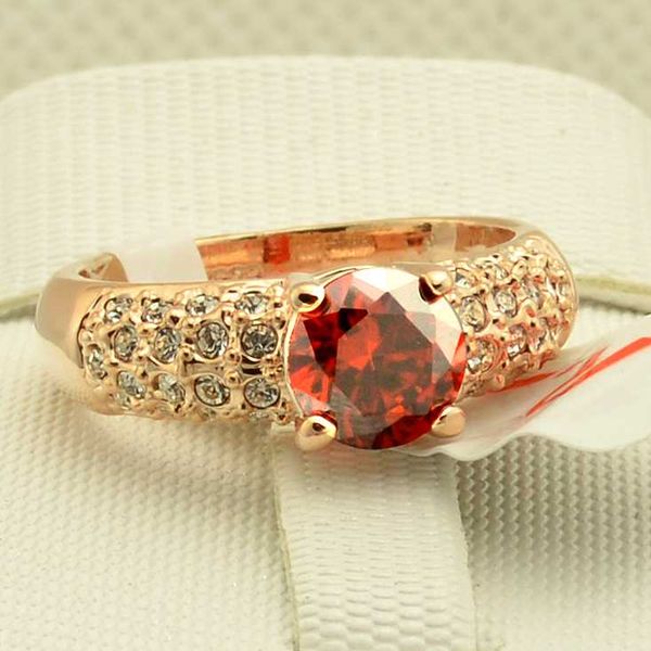 

wedding rings real pos 2021 for women romantic style rose gold color fashion jewelry big zirconia stone engagement female gift, Slivery;golden