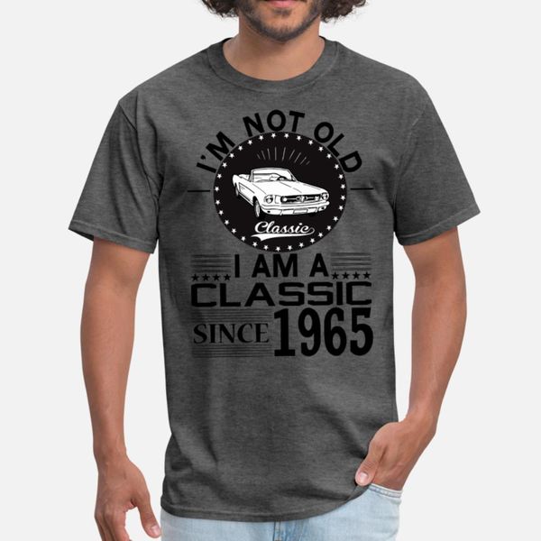 

classic since 1965 t shirt men print tee shirt round neck basic solid cute building spring autumn family shirt