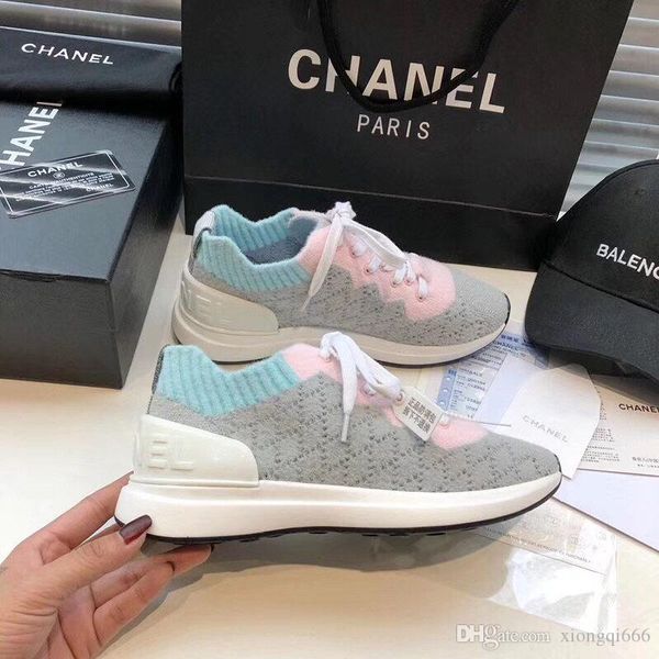 

2020 ladies fashion casual sneakers, high-quality knitted ladies casual shoes, comfortable and versatile, Red;white