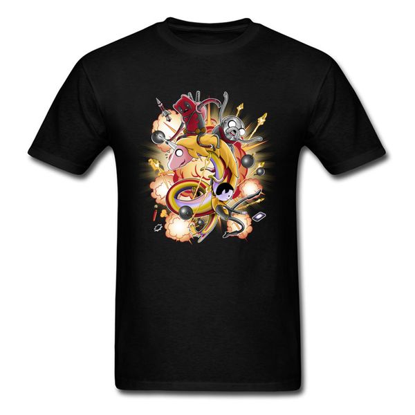 

2019 discount men's loose print tshirt mercenary time casual t shirts adventure time jack finn deadpool funny popular tshirt boy