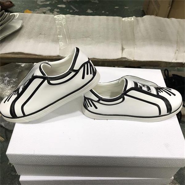 

2020 summer ff california sky series hand-painted low-sports shoes casual retro graffiti comfortable light instagram trend, Black