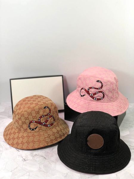 

Embroidered ring snake fisherman hat Designer scarf bucket hat baseball cap hat ladies luxury designer scarf silk designer turban 2020 new