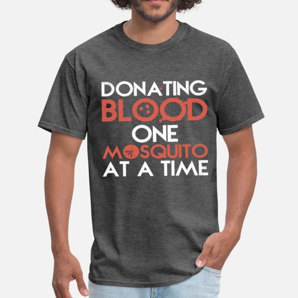 

430 camping donating blood one mosquito at t shirt men designs 100% cotton round collar slim crazy authentic summer style slim shirt