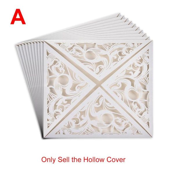

greeting cards 10pcs/lot european square white invitation card for wedding elegant delicate carved lace with bowknots