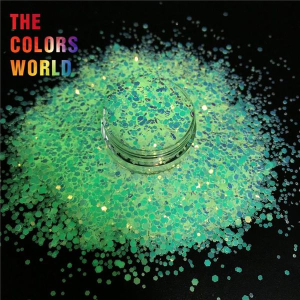 

luminous glow в dark радужной радуга nails art блеск желтый зеленый светлый цвет длинный последний светящиеся серебристые украшения, Silver;gold