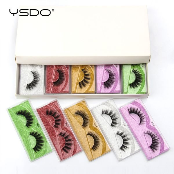 

false eyelashes ysdo 20/30/40/50/100 pairs 3d mink wholesale natural extension makeup lashes in bulk thick