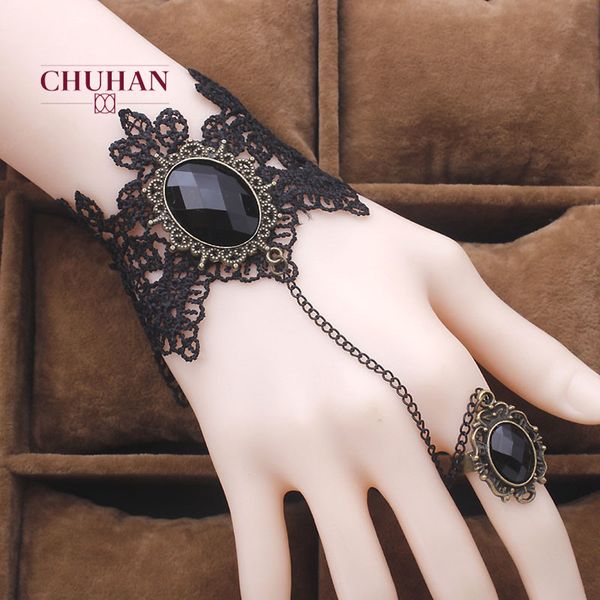 

chuhan 2020 new arrival bracelet fashion gothic style black lace bracelets retro jewelry for women bohemia lace bracelet c146