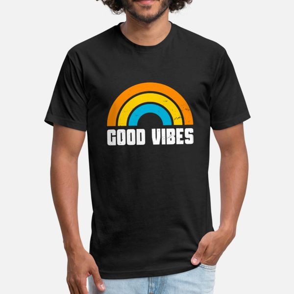

good vibes t shirt men designing short sleeve size s-3xl fit gift basic summer style leisure shirt