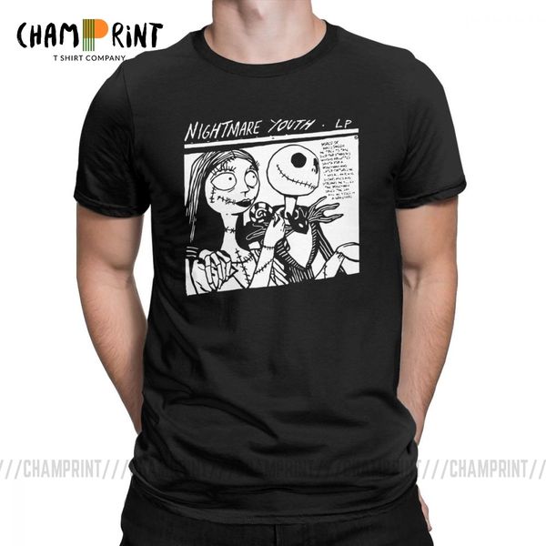 

men the nightmare before christmas t shirt jack skellington and sally tees halloween gift t-shirt pumpkin king hip hop clothing